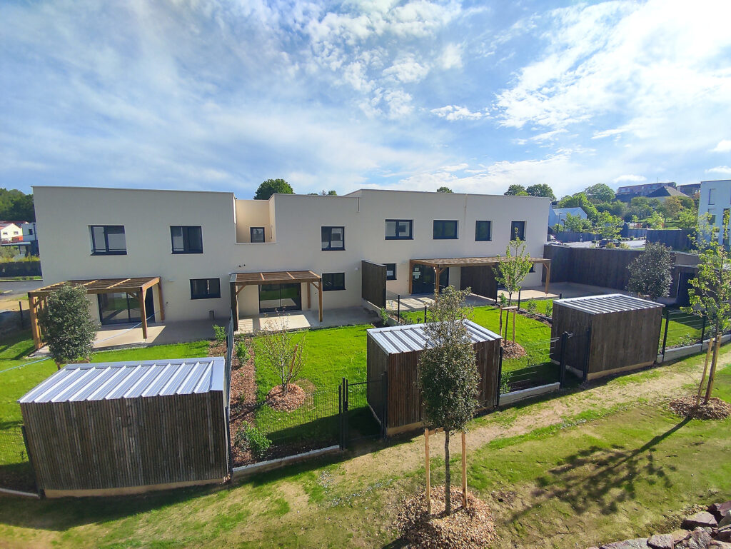 Photo des 4 maisons neuves de la résidence l'ASTER