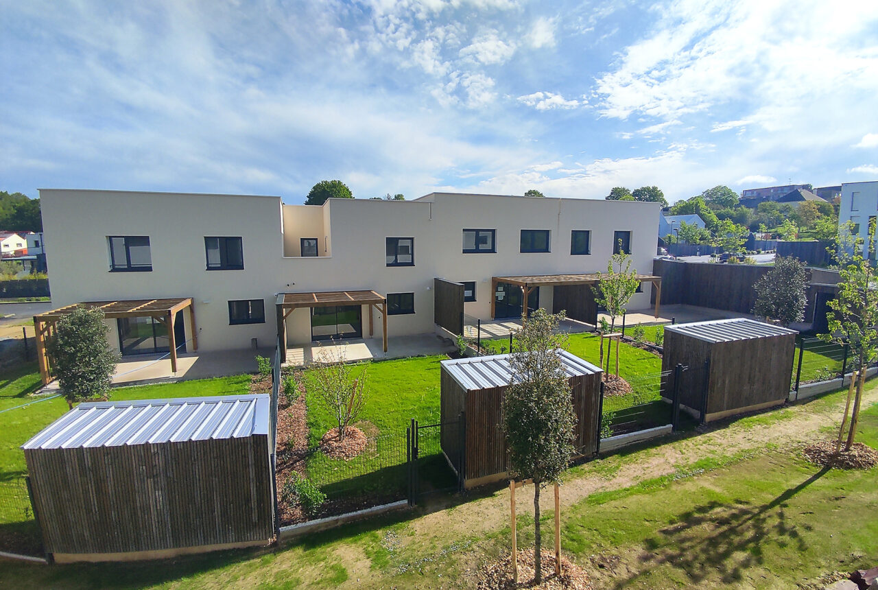 Photo des 4 maisons neuves de la résidence l'ASTER